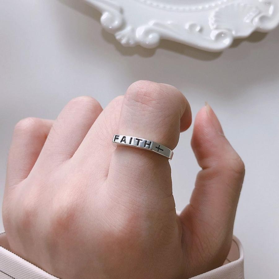 Hawaiian Jewelry - 指輪 リング レディース 女性用 アクセサリー シルバー ロゴ 刻印 十字架 クロス カジュアル おしゃれ かっこいい シンプル ギフト プレゼント