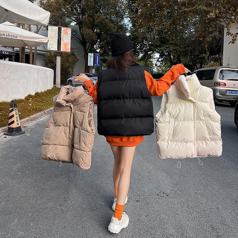 中綿ベスト レディース 韓国ファッション アウター ジャケット ファイバー ダウン 大きいサイズ 秋冬 服
