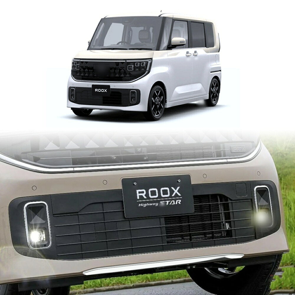 適合車種 対応年式：2023年9月〜現行 ◆カラー：ミラー仕上げ／ピアノブラック ◆取付：両面テープ貼り付け（背面付属） ※貼り付け面を清掃・脱脂してからお貼りください。気温が15℃を下回る場合は、ドライヤー等であたためてから貼ると密着しやすくなります。 ルークス専用のドレスアップパーツです。