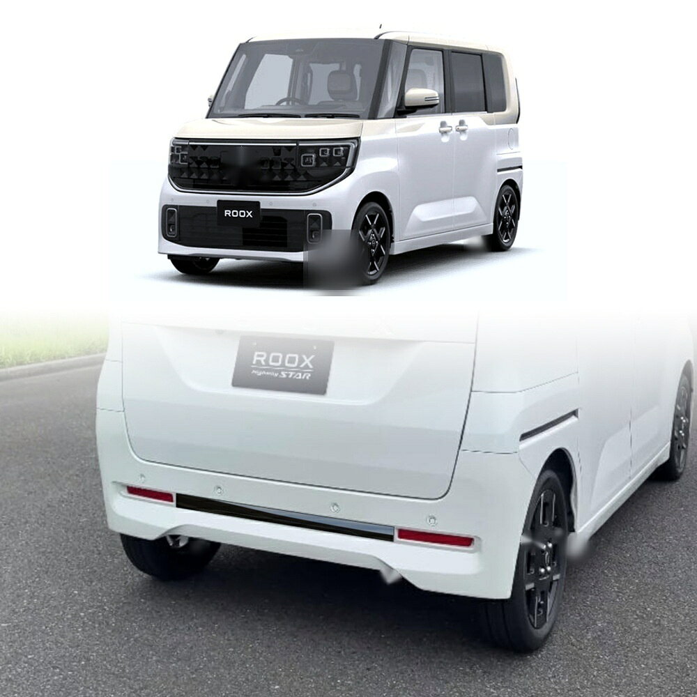 適合車種 対応年式：2023年9月〜現行 ◆カラー：ミラー仕上げ／ピアノブラック ◆取付：両面テープ貼り付け（背面付属） ※貼り付け面を清掃・脱脂してからお貼りください。気温が15℃を下回る場合は、ドライヤー等であたためてから貼ると密着しやすくなります。 ルークス専用のドレスアップパーツです。