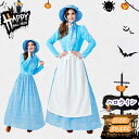 ハロウィン コスプレ アリス コスチューム 衣装 水色 エプロンドレス レディース お姫様 服 コスプレ 仮装 フリーサイズ リボン カチューシャ ワンピース ...