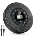 CDプレーヤー ポータブル Bluetooth5.1 スピーカー内蔵 1500mAh充電池 CDプレイヤー 多機 CD/USB/Bluetooth/AUXなどに...