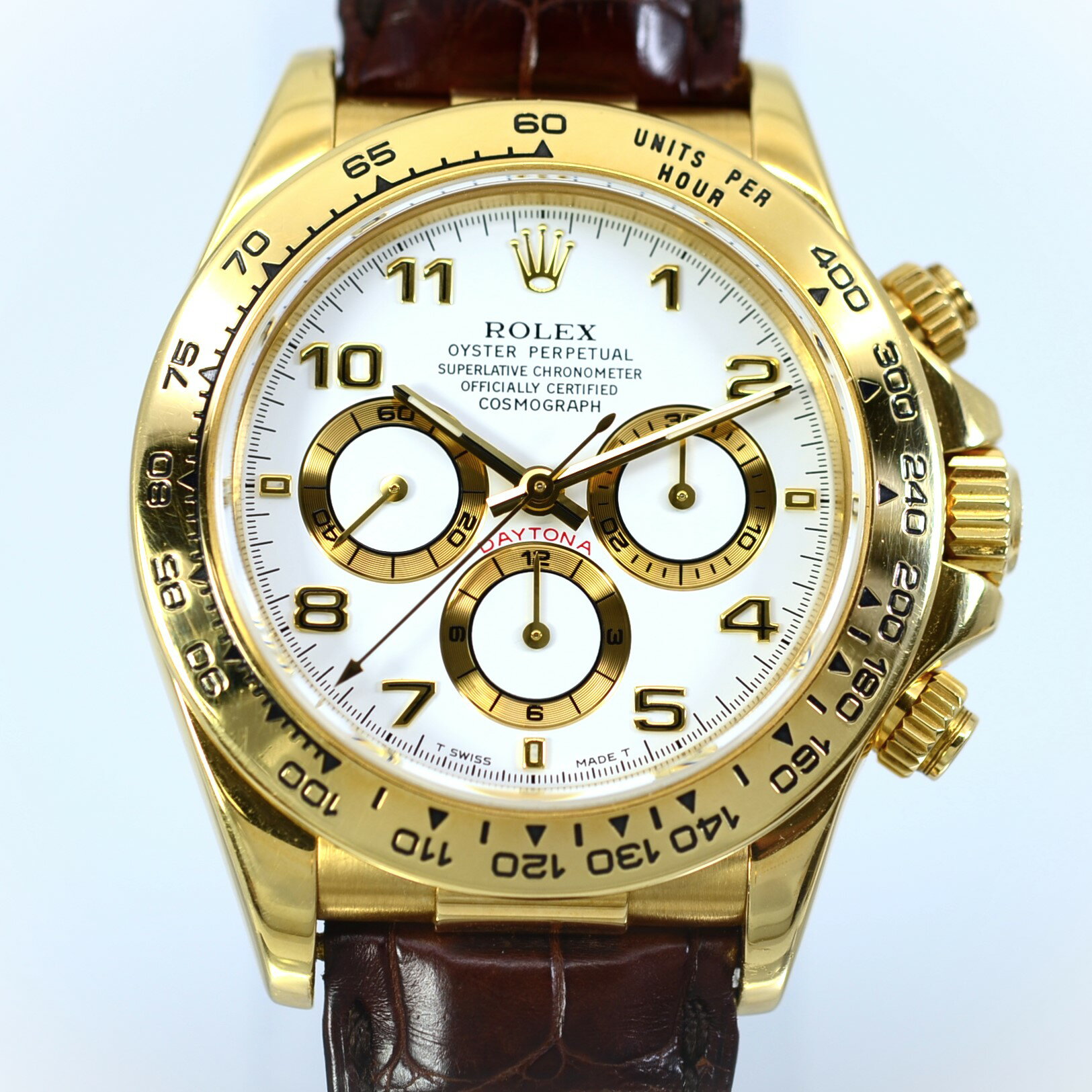ロレックス　ROLEX　デイトナ　Ref.16518　T番 トップ/バックルK18YG コスモグラフ 白文字盤 AT/自動巻 メンズ腕時計
