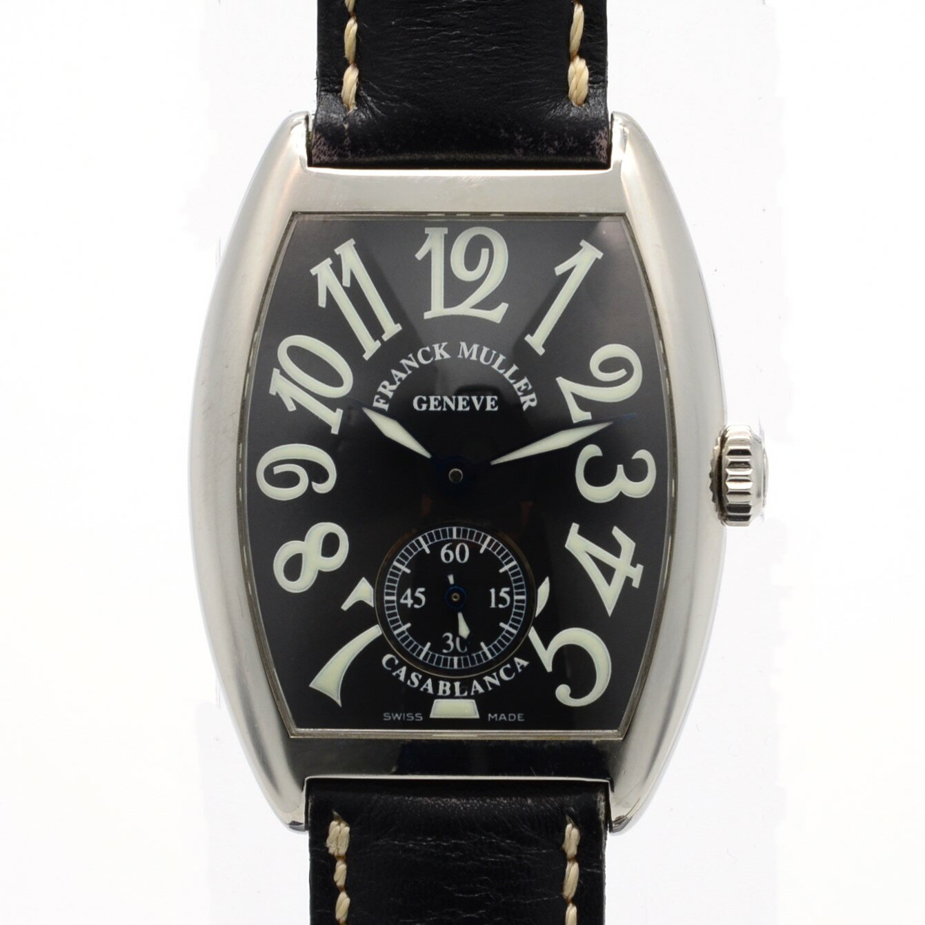 FRANCK MULLER フランクミュラー 7500S6 カサブランカ 手巻き 黒文字盤 ブラック ...