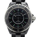 CHANEL シャネル J12 H2131 12Pダイヤモンド 36ミリ クォーツ ブラック文字盤  ...