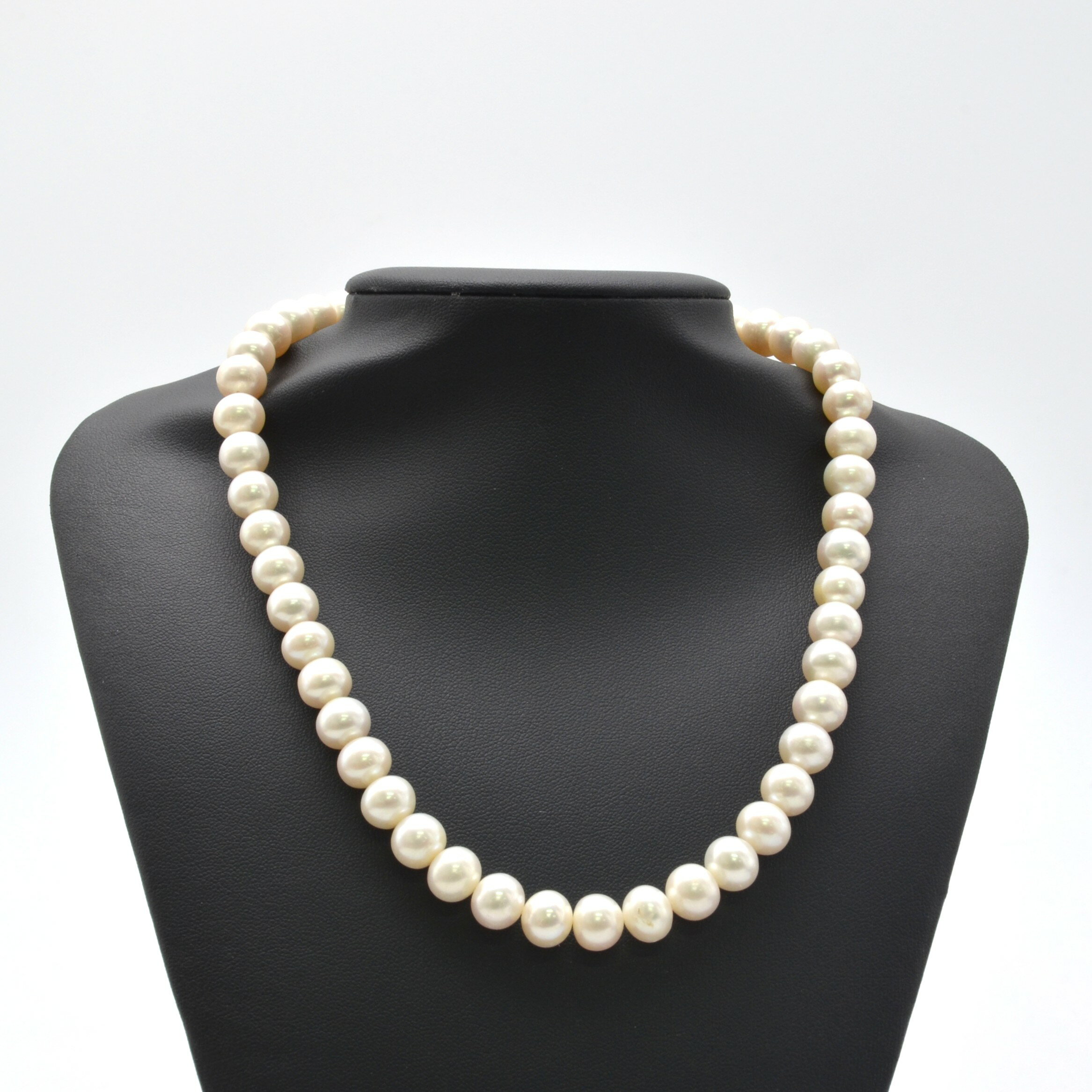 乐天商城 - 淡水真珠　ネックレス　パール　ピンクホワイト　9.6mm珠　52.5g　シルバー SV925　鑑定書付き　 レディース【中古】