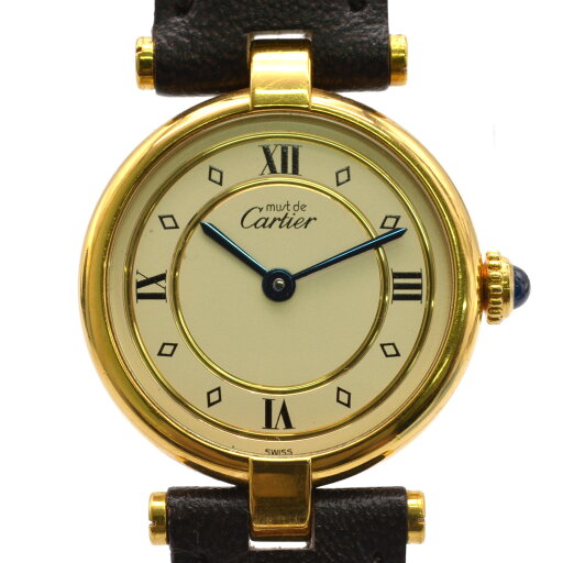 CARTIER カルティエ マストヴァンドーム GP レディース 腕時計 クォーツ 革ベルト アイボリー文字盤 送料無料 ギフト 【中古】 CARTIER カルティエ マストヴァンドーム GP レディース 腕時計 クォーツ 革ベルト アイボリー文字盤 送料無料 ギフト 【中古】