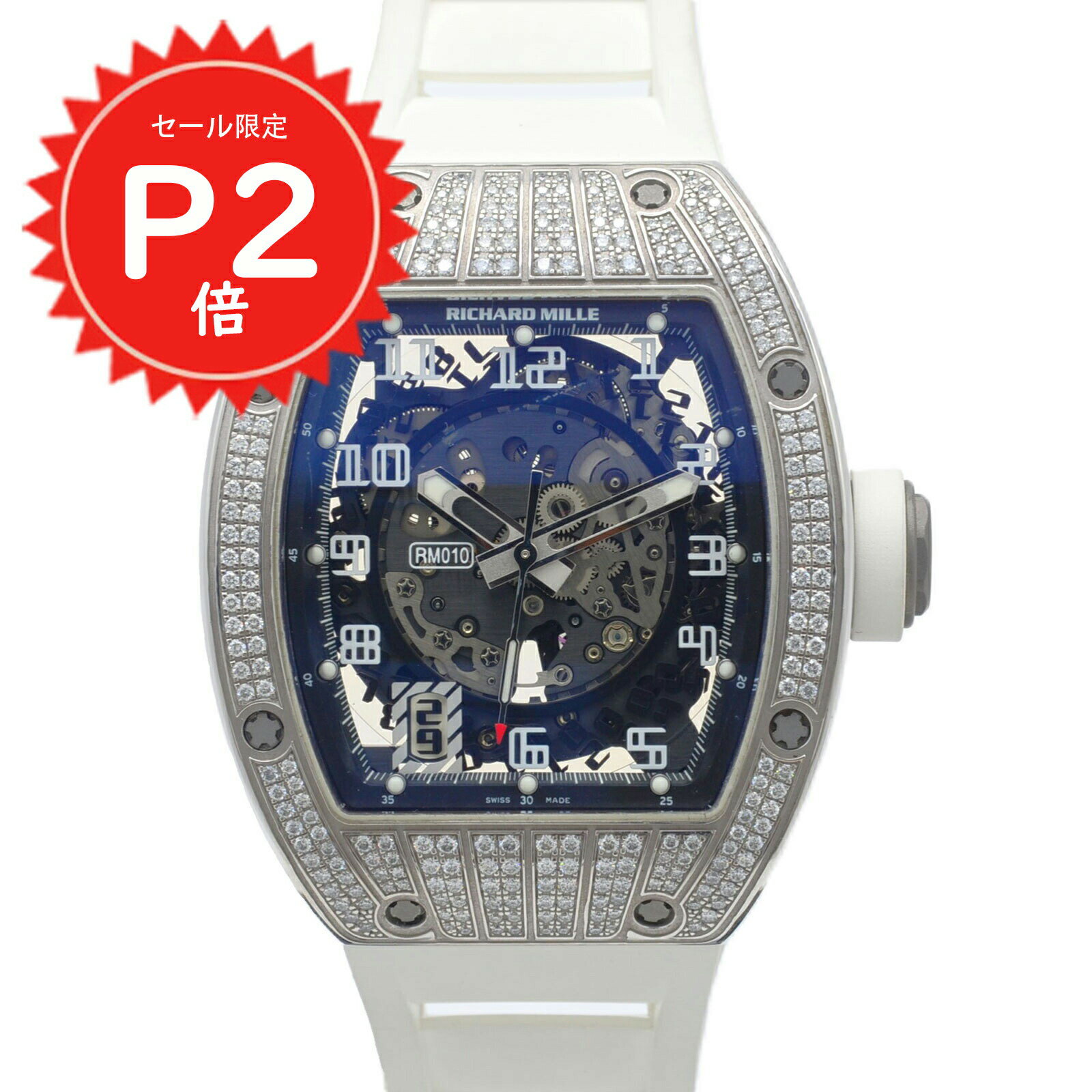 【BLACKFRIDAY限定P2倍&3000円OFFクーポン】 RICHARD MILLE リシャール・ミル RM010 AI WG メンズ腕時計 自動巻 スケ...