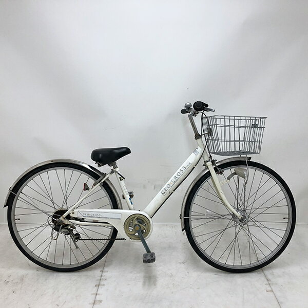 【クーポン対象】中古 自転車 激安 シティサイクル 国内メーカー GEO CROSS PLUS 27インチ 外装6段 整備士点検済み