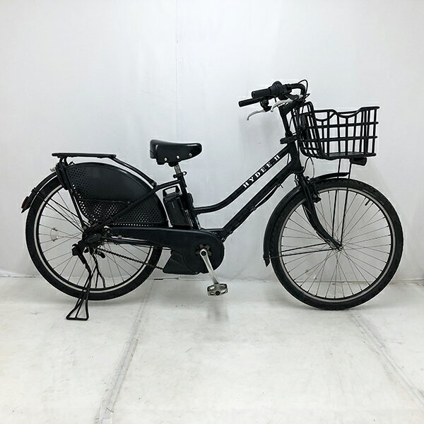 ◇◆◇◆◇ 商 品 情 報 ◇◆◇◆◇ 【外観ランク】　Bランク 【リユース・中古】　電動アシスト自転車 【メーカー】　ブリヂストン 【タイヤ】　　26インチ 【ギア】　　　内装3段 【カラー】　　ブラック系 LEDバッテリーライト ローラーブレーキ アルミフレーム 最新基準モーター搭載 キャリアクラス27 幼児二人同乗基準適合車 サークル錠付き(スペアキー：無し) バッテリー・充電器付き 15.4Ahバッテリー搭載(実力容量：90-81％) 安全性に問題のあるパーツは全て交換済み！ 【！注意事項！】 リユース商品の為、装備、スペックが純正と異なる場合がございます。 パーツ交換時に別メーカーのパーツが付いている場合がございます。 説明書の付属は御座いません。 画像に写りきれない使用・保管に伴う小傷や線傷がある場合がございます。 店舗と在庫共有している場合が御座いますので、品切れの際はキャンセル扱いとなります。