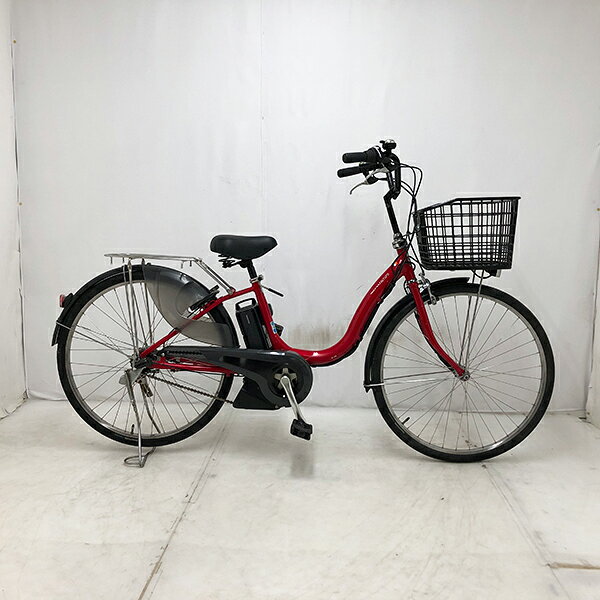 ◇◆◇◆◇ 商 品 情 報 ◇◆◇◆◇ 【外観ランク】　Bランク 【リユース・中古】　電動アシスト自転車 【メーカー】　YAMAHA 【タイヤ】　　26インチ 【ギア】　　　内装3段 【カラー】　　レッド系 　 LEDバッテリーライト ローラーブレーキ ステンレスリム アルミフレーム 最新基準モーター搭載 キャリアクラス27 サークル錠付き(スペアキー：無し) バッテリー・充電器付き 12.3hバッテリー搭載(実力容量：90-81％) ソーラーオートテール　作動未確認 安全性に問題のあるパーツは全て交換済み！ 【！注意事項！】 リユース商品の為、装備、スペックが純正と異なる場合がございます。 パーツ交換時に別メーカーのパーツが付いている場合がございます。 説明書の付属は御座いません。 画像に写りきれない使用・保管に伴う小傷や線傷がある場合がございます。 店舗と在庫共有している場合が御座いますので、品切れの際はキャンセル扱いとなります。