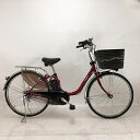 【クーポン対象★8/1(金)~8/31(日)23:59まで】【新品充電器付き商品】中古 自転車 激安 電動アシスト パナソニック 26インチ 内装3段 整備士点検済み