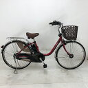 【クーポン対象★8/1(金)~8/31(日)23:59まで】【新品バッテリー】中古 自転車 激安 電動アシスト パナソニック ViVi DX 26インチ 内装3段 整備士点検済み