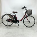 【クーポン対象★8/1(金)~8/31(日)23:59まで】【新品バッテリー】中古 自転車 激安 電動アシスト パナソニック ViVi DX 26インチ 内装3段 整備士点検済み