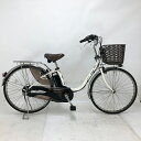 【クーポン対象★7/18(金)12:00~7/31(木)23:59まで】中古 自転車 激安 電動アシスト パナソニック ViVi DX 26インチ 内装3段 整備士点検済み