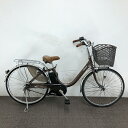【クーポン対象★7/18(金)12:00~7/31(木)23:59まで】中古 自転車 激安【新品充電器】電動アシスト 軽快車 パナソニック 26インチ 内装3段 整備士点検済み