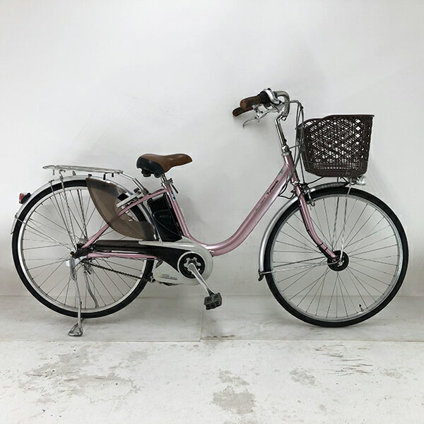 【クーポン対象★5/1(木)00:01〜5/31(土)23:59まで】中古 自転車 激安 電動アシスト 軽快車 パナソニック Vivi LIGHT U 26インチ 内装3段 整備士点検済み