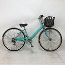 【クーポン対象★7/18(金)12:00~7/31(木)23:59まで】中古 自転車 激安 シティサイクル LA AIR JENUNE 27インチ 外装6段 整備士点検済み