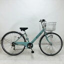 【クーポン対象★7/18(金)12:00~7/31(木)23:59まで】中古 自転車 激安 シティサイクル 国内メーカー APPLAUD 27インチ 外装6段 整備士点検済み