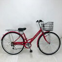 【クーポン対象★7/18(金)12:00~7/31(木)23:59まで】中古 自転車 激安 シティサイクル STYLISH SPACE 27インチ 外装6段 整備士点検済み