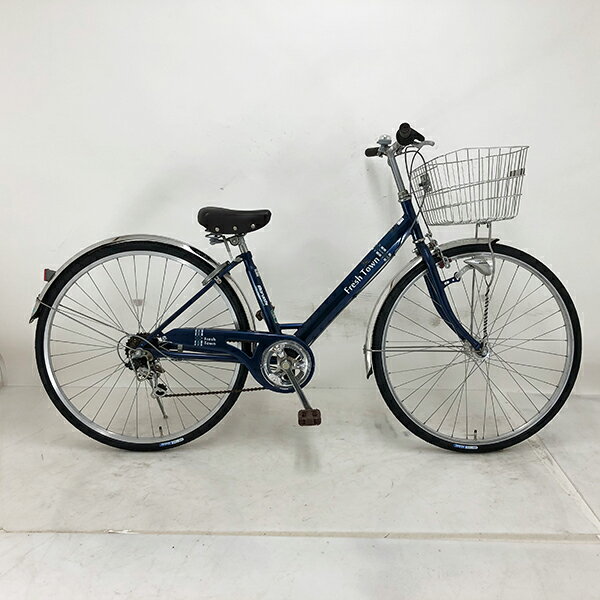 【クーポン対象】中古 自転車 激安 シティサイクル 国内メーカー maruishi Fresh Town 27インチ 外装6段 整備士点検済み