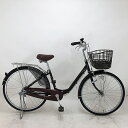 【クーポン対象★7/18(金)12:00~7/31(木)23:59まで】中古 自転車 激安 軽快車 ブリヂストン Alumiu 26インチ 変速無し 整備士点検済み
