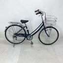 【クーポン対象★7/18(金)12:00~7/31(木)23:59まで】中古 自転車 激安 軽快車 国内メーカー RIVULET 26インチ 外装6段 整備士点検済み