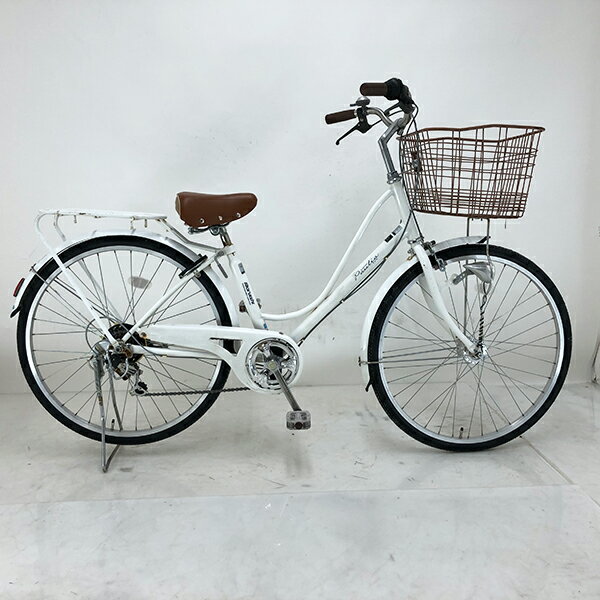 【クーポン対象】中古 自転車 激安 軽快車 丸石サイクル Poulia 26インチ 外装6段 整備士点検済み