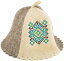 エデンウクライナウールサウナハットウクライナ刺繍-ブルー/Eden Ukraine Wool Sauna Hat【サウナ愛好家(通称サウナー)に人気のサウナハット】