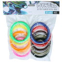【ABS フィラメント10色】MYNT3D ABS 3Dペンフィラメント詰め替えパック(10色各3m)/合計30メートルのプロ品質の印刷用プラスチックリフィル/手描きでおもちゃや立体作品を作れる3Dペンの材料のみ