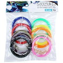 yPLA tBg10FzMYNT3D PLA 3DytBglߑւpbNi10Fe3mj/MYNT3D PLA 3D Pen Filament Refill Pack (10 Color, 3m Each)/