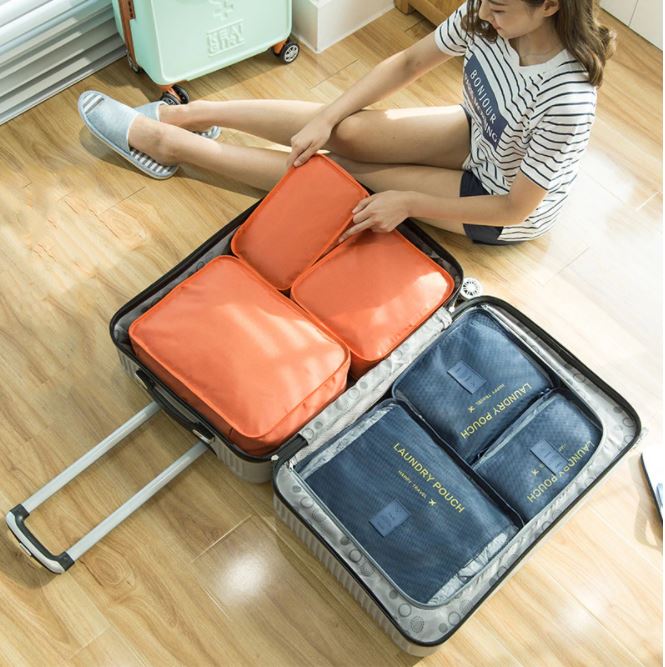【旅行収納ポーチ6点セット】 アレンジケース 衣類収納ケース 旅行バッグ バッグ トラベル ポーチ　多機能トラベルポーチ 旅行の必需品 お片付け　断捨離/旅行保存袋/トラベルバック/送料無料 newanswer-10000375 セレクトショップ NewAnswer サンプル画像2