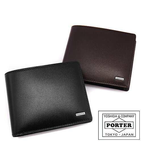 ポーター 二つ折り財布（メンズ） ポーター シーン ウォレット 110-02920 吉田カバン PORTER 二つ折り財布 革 財布ブランド メンズ 本革財布 牛革 さいふ サイフ 二つ折財布【PORTER SHEEN/シーン】 110-02920 折財布 ミニ財布 人気 おすすめ