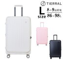 【楽天カード利用で最大P12倍】 ティエラル スーツケース キャリー ハード ビジネス TIERRAL TOMARU 2.0 86〜98L 大型 Lサイズ 8泊...