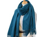NEWCOLORS【ニューカラーズ】ラムズウール ウール 100% 無地 大判 ストール マフラー ショール ブランケット 60センチ幅 wool100% ウールストール フォレストグリーン