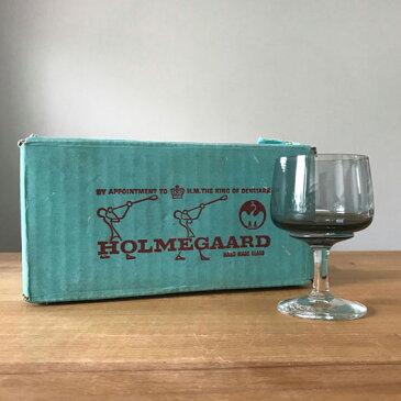 デンマーク食器/Holmegaardホルムガード（アトランティックatlantic）/Portワイングラス　6個セット　箱付