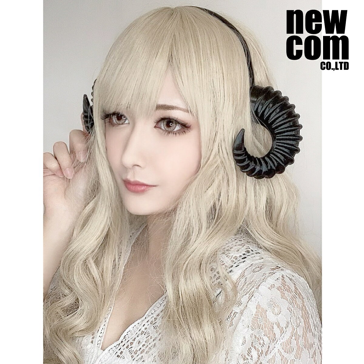 newcom 悪魔の角 8型 ハロウィン コスプレ ツノカチューシャ newcom0709-10000029 株式会社ニューコム 楽天市場店 サンプル画像3