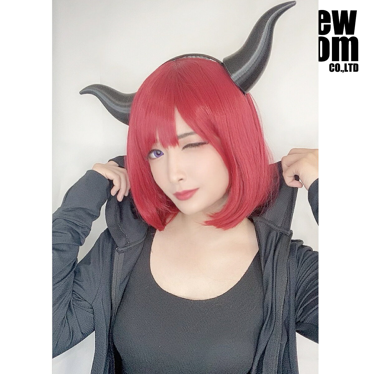 株式会社ニューコム 楽天市場店のnewcom 悪魔の角 10型 ツノ カチューシャ コスプレハロウィン 創作コスプレ｜アングル3