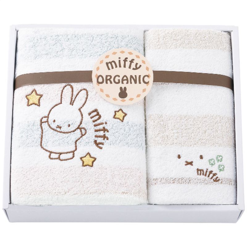【まとめ買い5セット】西川 ミッフィーオーガニックバス・ウォッシュタオルセット 日本製 キャラクタータオル 内祝い 出産内祝い 出産祝い 景品 結婚内祝い 引き出物 クーポン配布中