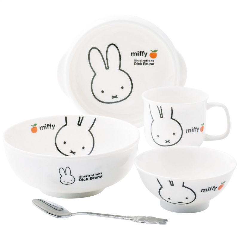 【まとめ買い5セット】金正陶器 ミッフィーアップルお子様食器ギフトセット 日本製 洋陶器 内祝い 出産内祝い 出産祝い 景品 結婚内祝い 引き出物 クーポン配布中