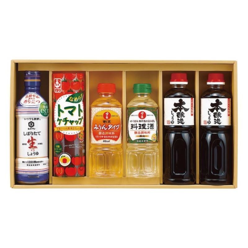 丸康 キッコーマン&調味料バラエティセット KSM-40N 日本製 醤油・調味料 内祝い 結婚内祝い 出産内祝い 景品 結婚祝い 引き出物 香典返し クーポン配布中