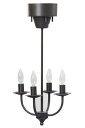 ライト アーツ ライト 4バルブ ブラウン (完成品) 電球付:E17/40Wシャンデリア白熱球(CL) ×4 リモコン付:4灯-2灯-2灯-消灯 ライト 東谷...