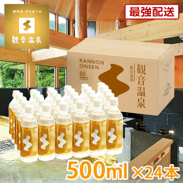 あす楽商品 シリカ水 観音温泉水 ペットボトル 500ml × 24本入り ミネラルウォーター 国産天然水 断水対策 支援物資 備蓄用 飲む温泉水..