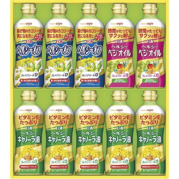 楽天TOKOポイント7倍 日清オイリオ ヘルシーオイルギフト 調味料・砂糖 内祝い 結婚内祝い 出産内祝い 景品 結婚祝い 引き出物 香典返し クーポン配布中