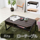 テーブル ローテーブル Rita 北欧風センターテーブル 北欧 テイスト おしゃれ 木製 スチール ホワイト ブラック