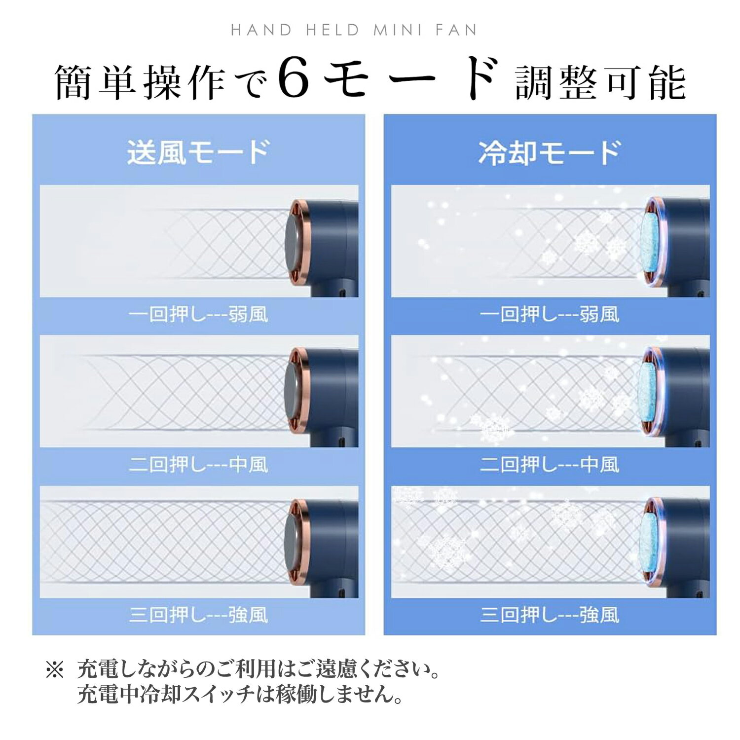 【★全店舗ポイント5倍】【最新モデル ミニファン 接触冷感 急速冷却】 ハンディファン 冷却プレート付き 強力 携帯扇風機 小型 卓上扇風機 type-c usb充電式 手持ち扇風機 2000mAh大容量 3段階風量調節 スタンド付き 持ち運び 超軽量 静音 ハンディ扇風機 WH06