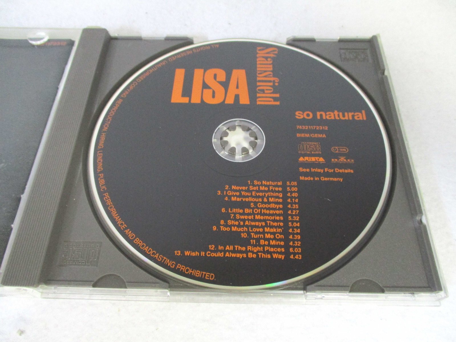 AC00263 【中古】 【CD】 so natural 輸入盤/LISA Stansfield