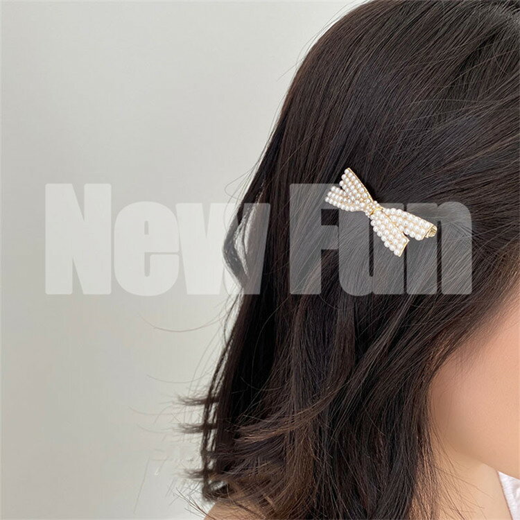 楽天New funヘアクリップ ヘアアクセ リボン X型 ヘアアクセアリー パール パールアクセサリー かわいい キラキラ 結婚式 パーティー ヘアアレンジ ミニリボン プレゼント 贈りもの シルバー ゴールド 花火大会 浴衣 推し活 大人可愛い 納涼 夏 夏祭り