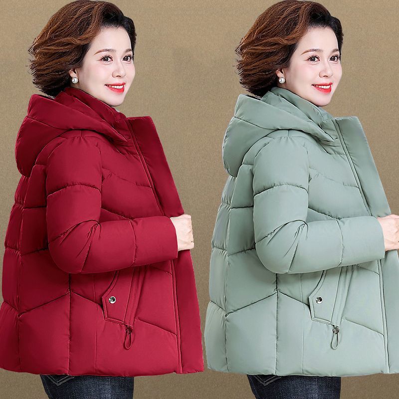 コート レディース 冬 ダウンジャケット ダウンコート あったか フード付き コットン ジャケット 冬服 厚手 60代 50代 40代 30代 20代 長袖 無地 シンプル 大きいサイズ カジュアル