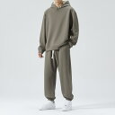 スウェット 上下 メンズ レディース セットアップ 秋 春 無地 男女兼用 大きいサイズ 新商品 スポーツ カップル フード付き パンツ トップス ゆったり カ...
